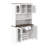 70.9" Kitchen Pantry Storage Cabinet Rustic Buffet Cabinet, Kitchen Hutch Cabinet with LED Outlets Food Pantry Cabinet with Doors and Shelves Wine Rack for Dining Room-1298932367