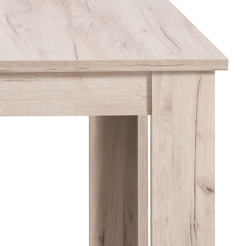 Khaelyn Rectangular Dining Table, 76.5cm H x 90cm L x 160cm W, Grey/Brown/Blue