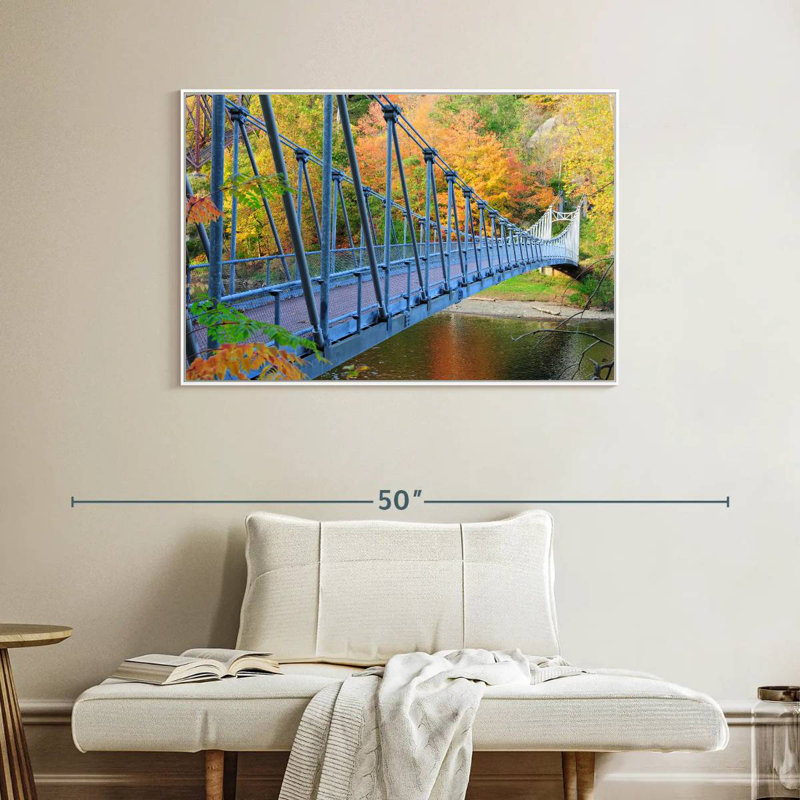 Pont Blue Bear Mountain, Cadre flottant blanc, 40 po x 27 po