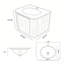 Meuble-lavabo simple 23,62 po avec comptoir en marbre artificiel Cararra et lavabo en céramique, conception courbée avec rayures, pré-assemblé-1079356618-1080725825