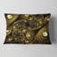 Coussin décoratif à motif floral brun