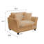 Fauteuil d'appoint surdimensionné à assise profonde avec coussins pour salon (ensemble de 2)-132130914
