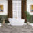 67" Glossy White Acrylic Freestanding Soaking Bathtub