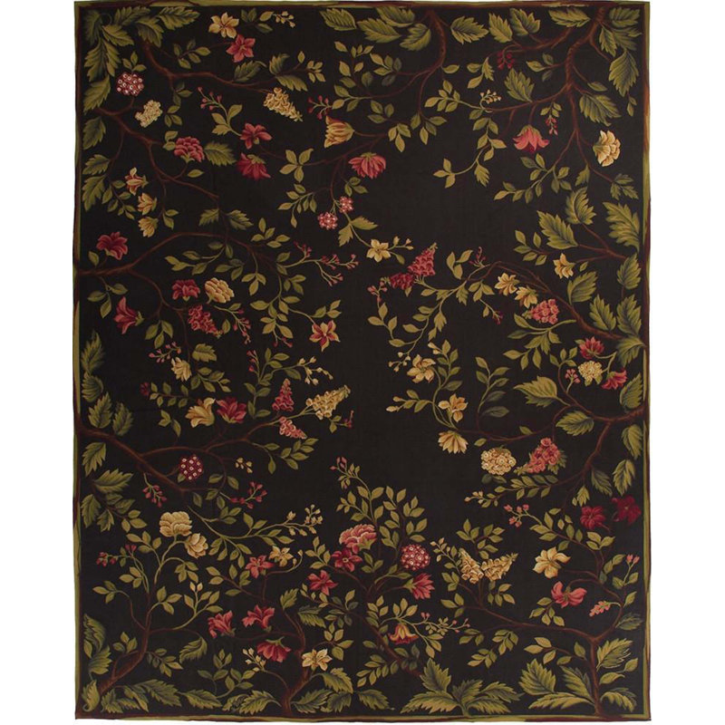 Wool Floral Area Rug, Rectangle 14'3" x 19'7"