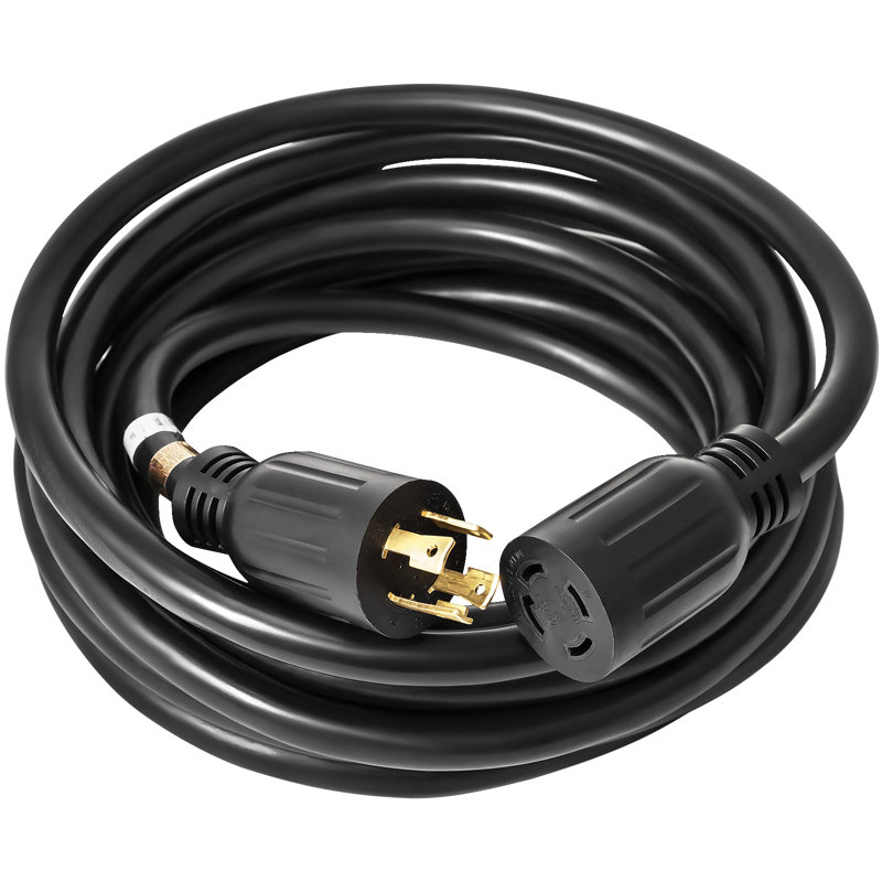 BestWelder Rallonge de générateur 20 pieds de calibre 10 avec rallonge 30 ampères 125V / 250V SJTW Cordon de générateur 4 fils Cordon de générateur 4 fils