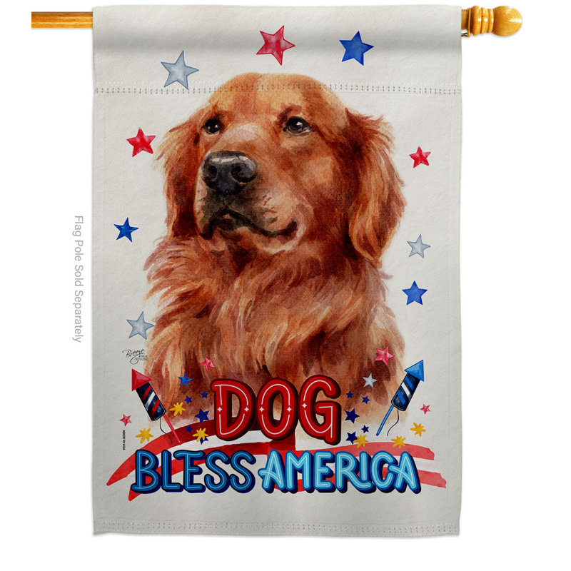 Drapeau de maison patriotique en polyester 3 faces 2 x 2 pi