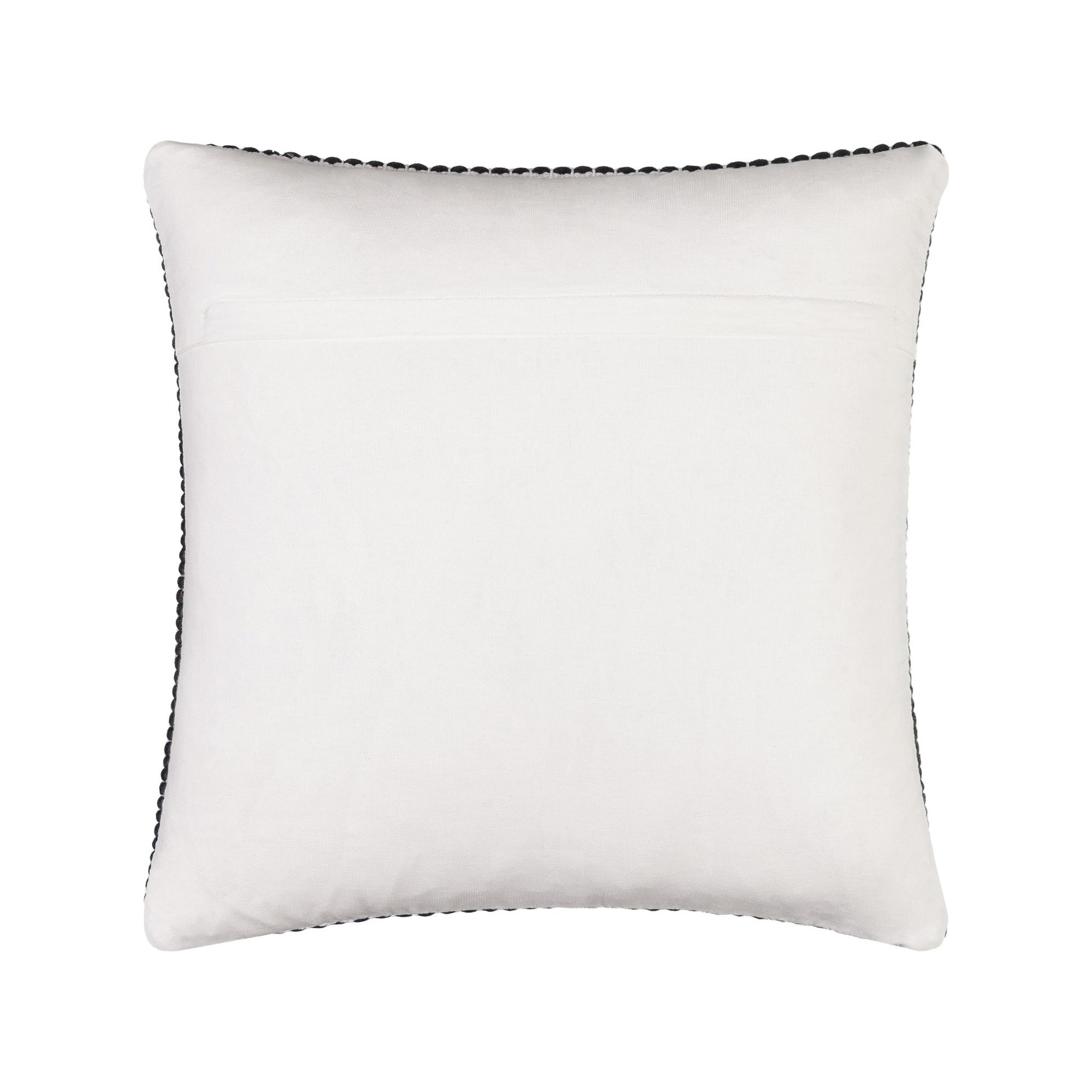 Waverly Wool Throw Pillow, Pillow Cover Only - No Insert, 22" x 22", Black