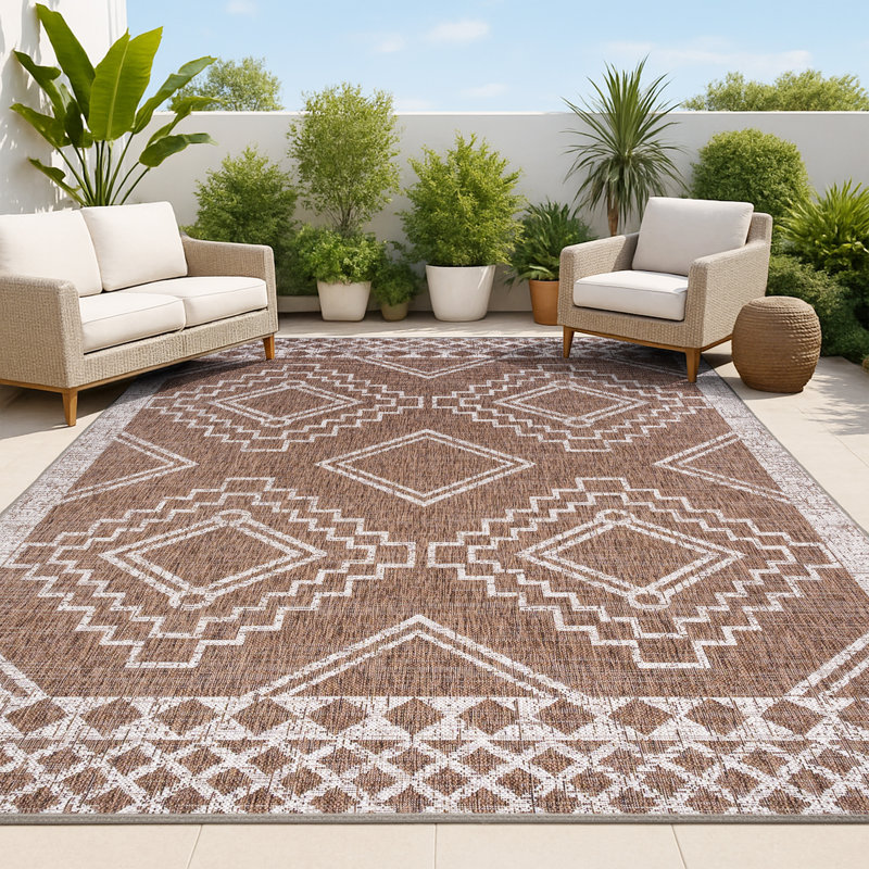 Tapis intérieur / extérieur Winfield Diamond, Rectangle 3 pi 1 po x 5 pi