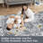 5x7 Ft Vintage Floral Print Rug, Non-Slip, Washable, Stain-Resistant, Low Pile Carpet for Living Room/Bedroom/Kitchen (Gray)-2129092179