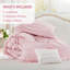 Ensemble d'édredon pour lit double / grand 5 pièces, rose-131299414-131299416