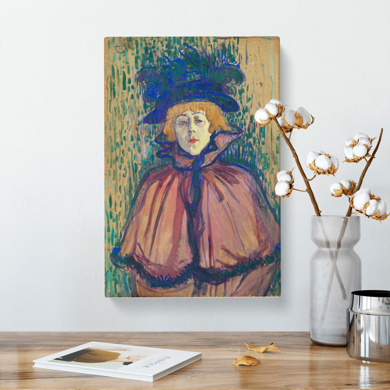 Jane Avril Portrait by Henri De Toulouse-Lautrec - Wrapped Canvas, 76cm H x 50cm W x 3cm D