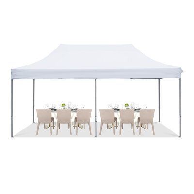 20 Ft. W x 10 Ft. D Steel Pop-Up Canopy