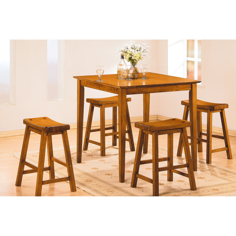 2 pièces de tabourets de 29 pouces, finition en bois de chêne massif, siège en forme de selle, pour un bar décontracté et décontracté, 2 pièces, bois, assise silencieuse