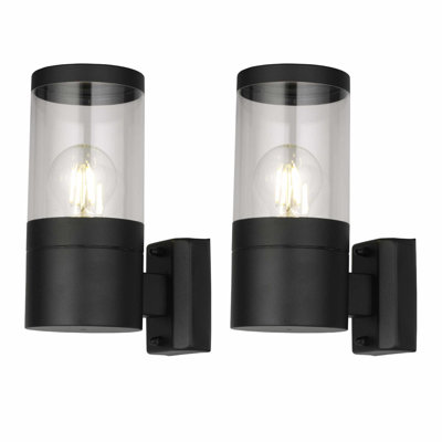 Aydyn Black 24cm H Outdoor Armed Sconce