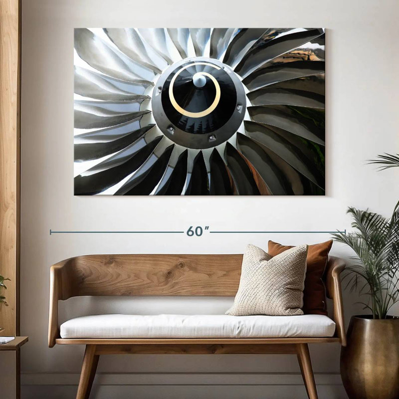 Mehar Shiny Jet Turbine, 34" H x 51" W