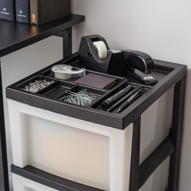 3-Drawer Rolling Storage Cart with Wheels
