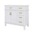 Meuble-lavabo de 36 po avec lavabo en céramique, armoire de rangement moderne avec 2 portes à fermeture douce et 4 tiroirs, élégant pour petite pièce, appartement-621605693