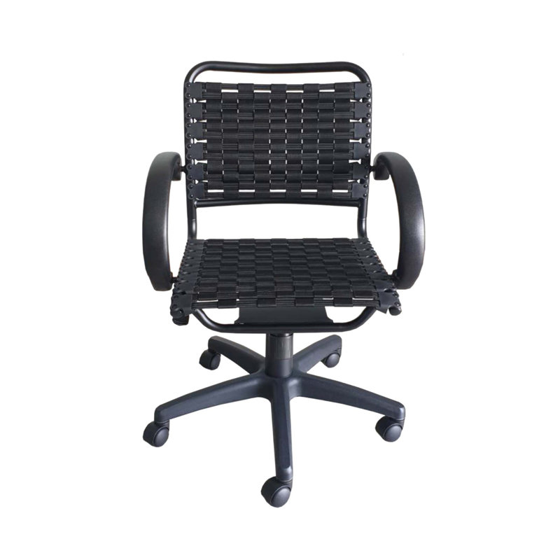 Chaise de bureau Bungee à accoudoirs avec revêtement durable, conception ergonomique pour un confort et un soutien maximaux pendant de longues heures de travail.