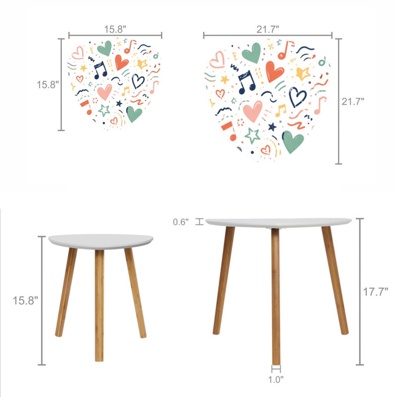Ensemble de 2 tables basses gigognes Triangle