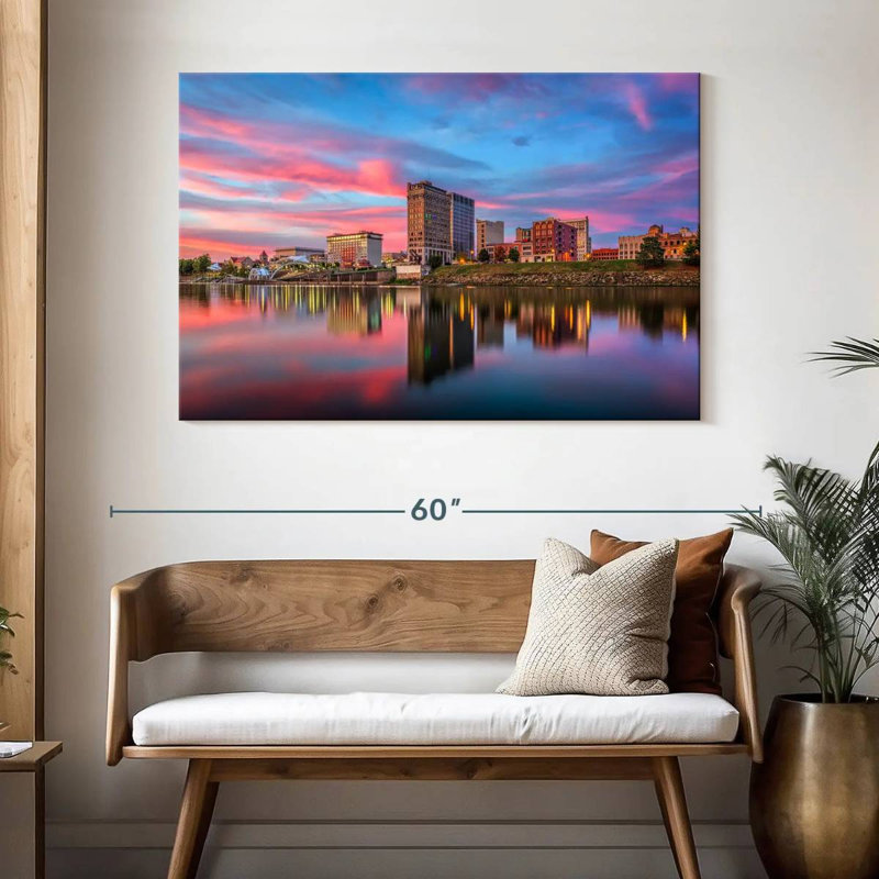 Nicci Charleston River Skyline, H 32 po x l 48 po