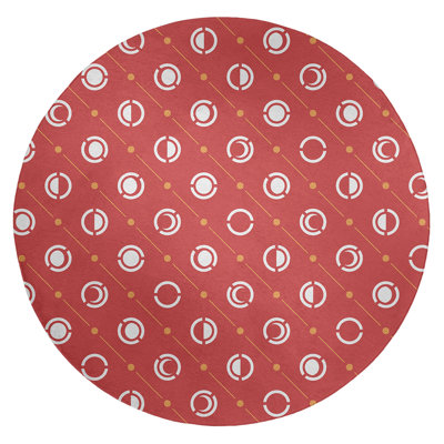 Tapis rouge/blanc lune phases