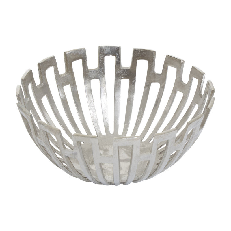 Laskey Aluminum Decorative Bowl, 21cm H x 35cm W x 35cm D