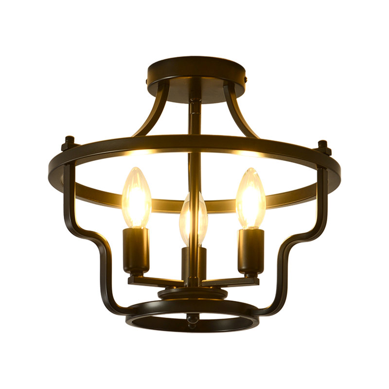 Plafonnier semi-encastré 3 lumières 3 lumières 