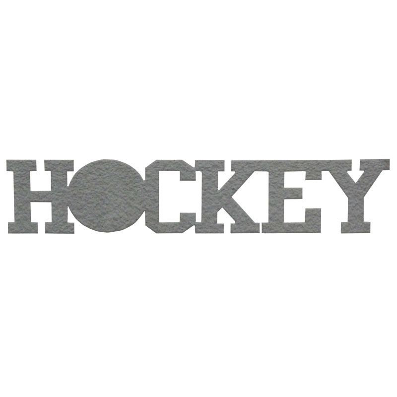Décoration murale en acier Meyerdirk Art Hockey - Argent martelé, Argent martelé