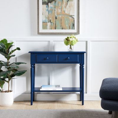 Coastal Solid + Manufactured Wood Narrow Sofa Table