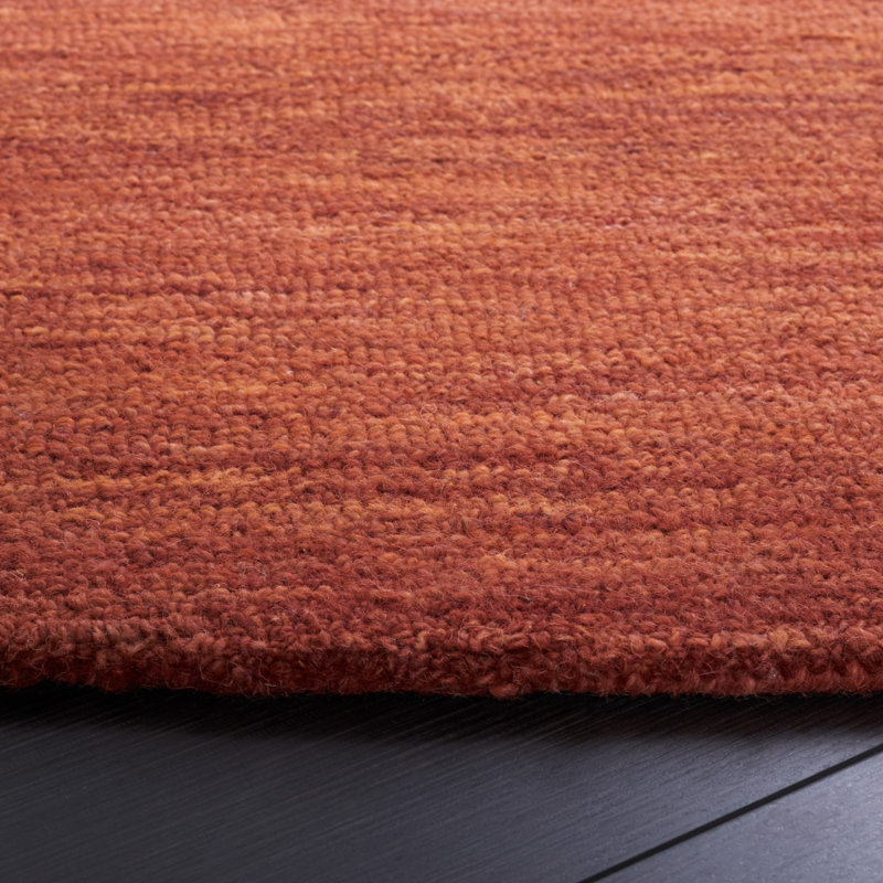 Metro Hand Tufted Wool/Cotton Rug in Orange, Runner 2'3" x 9'