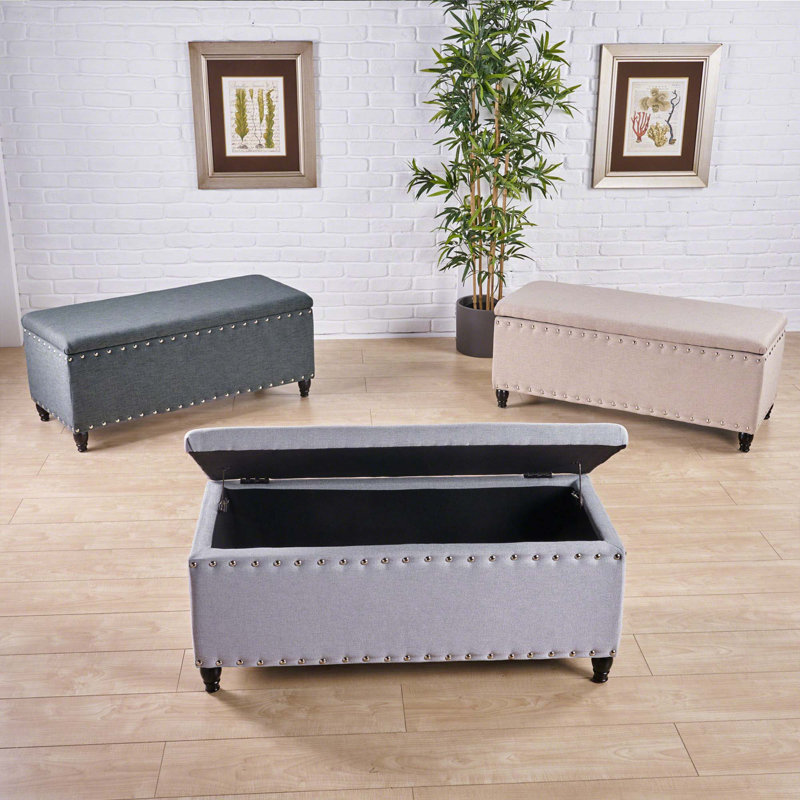Flip top Storage Bench, Charcoal