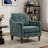 Upholstered Blind Tufted Back Square Arm Accent Armchair With Wooden Legs-146980729