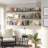 9.25" Floating Shelf For Living Room, Hanging Shelf With Heavy Duty Brackets, Office Shelf, Farmhouse And Boho Decor, Burnt, 1pc-1157259985