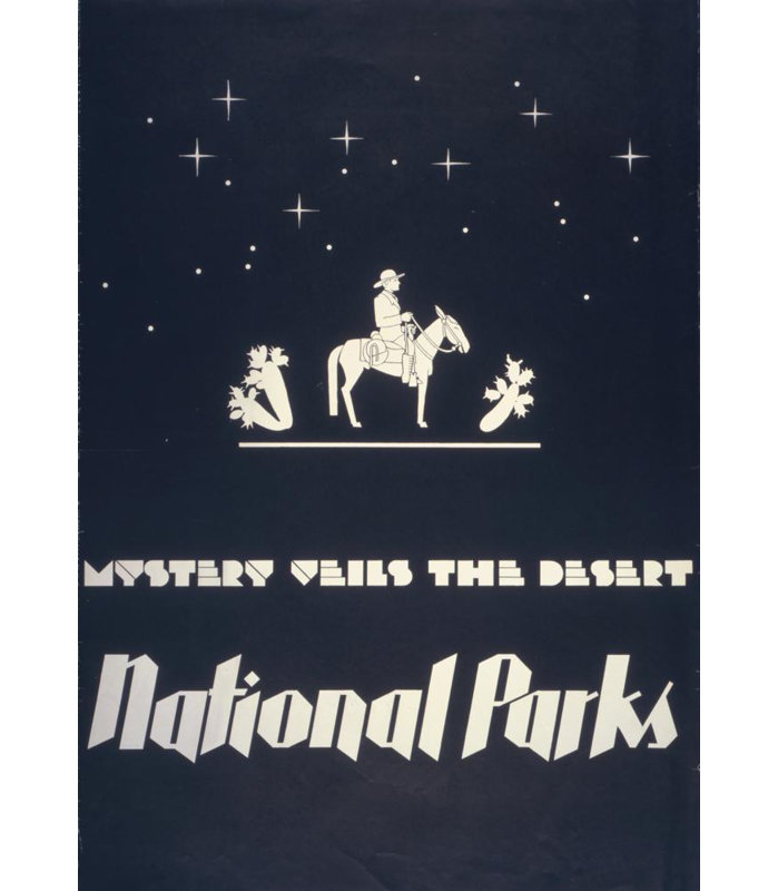 «Mystery Veils the Desert - National Parks» par Dorothy Waugh - Art mural sur toile tendue avec châssis, H 48 po x l 33 po