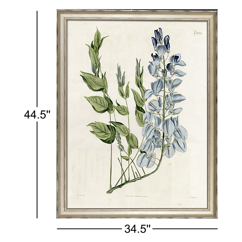 Large Blue Botanical II Print