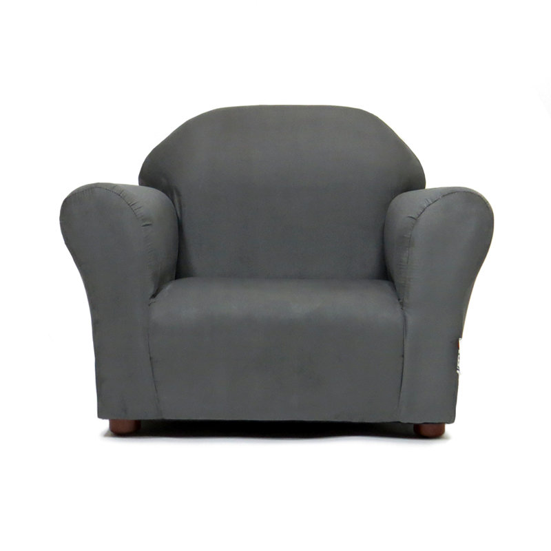 Fauteuil club Weybridge, microsuède rond, Anthracite