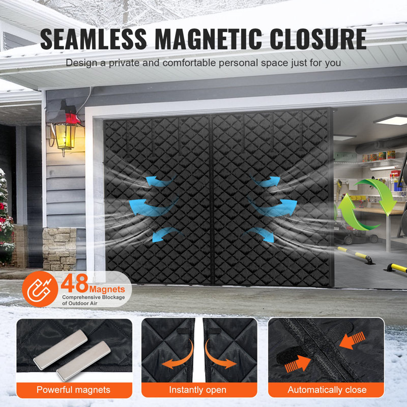 Ensemble d'isolation pour porte de garage d'hiver 9,28 x 7,15 pi