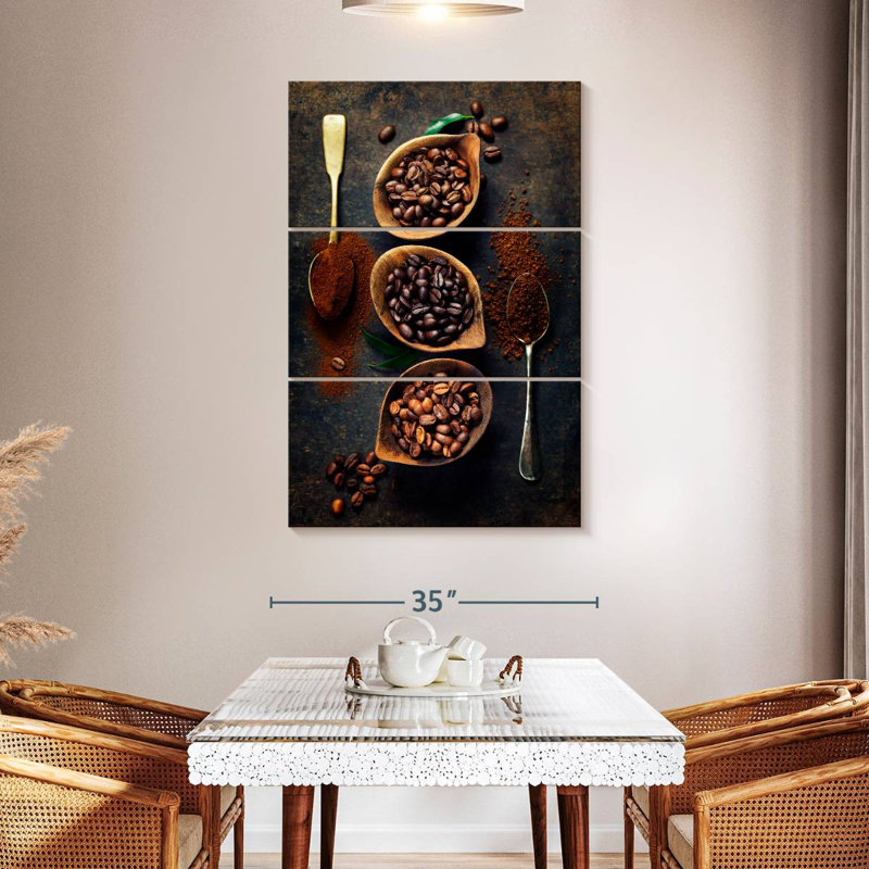 Yarlin Coffee Grounds And Beans, 50" H x 32" W