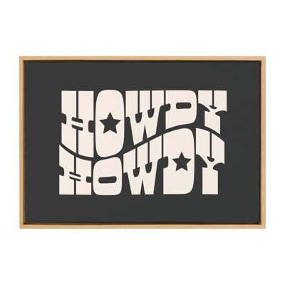 «Howdy Star Landscape Black» par Honey Island Studio, reproduction d'art sur toile encadrée