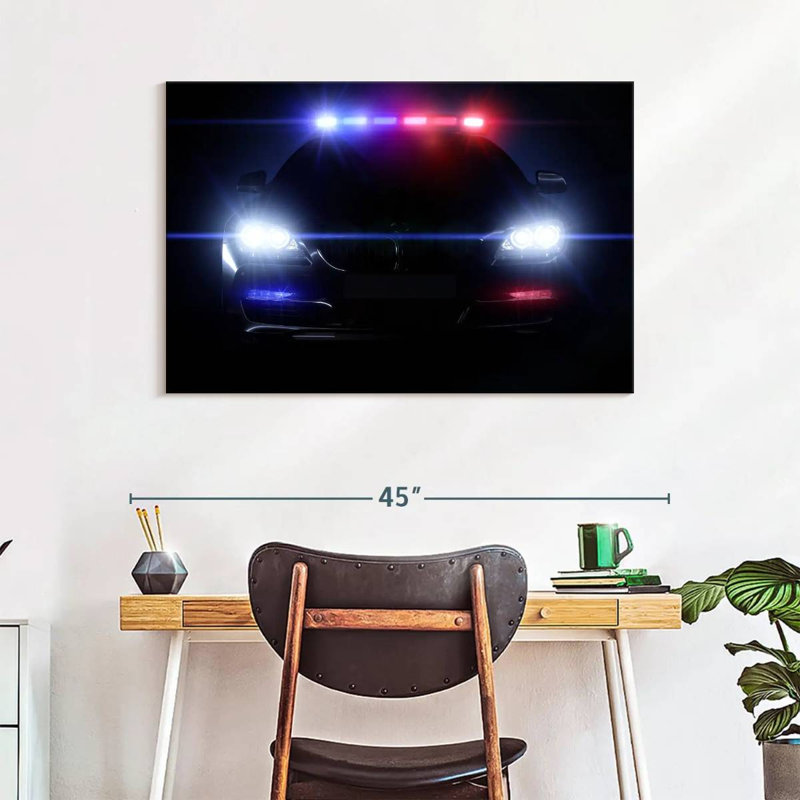 Mehar Police Car, 26" H x 39" W