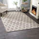 Textured Diamond Black/Ivory Handwoven Cotton Rug