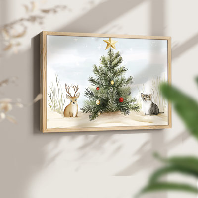 Chirstmas Art-CCXXXV -Framed Print - Restickable