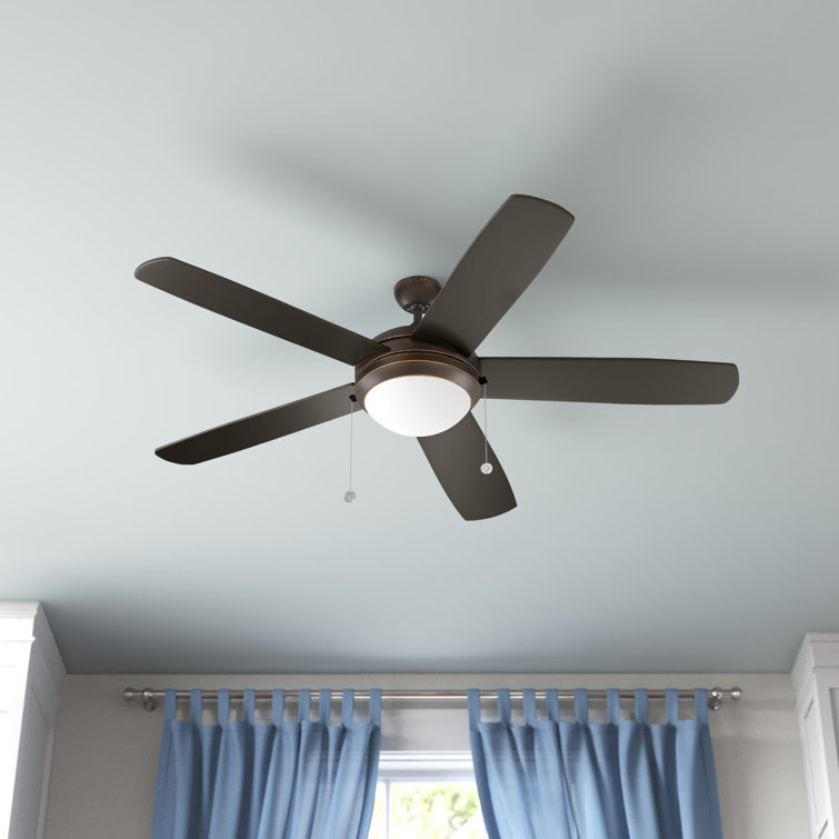 52" Cumbie 5 - Blade Outdoor LED Standard Ceiling Fan with Pull Chain and Light Kit Included