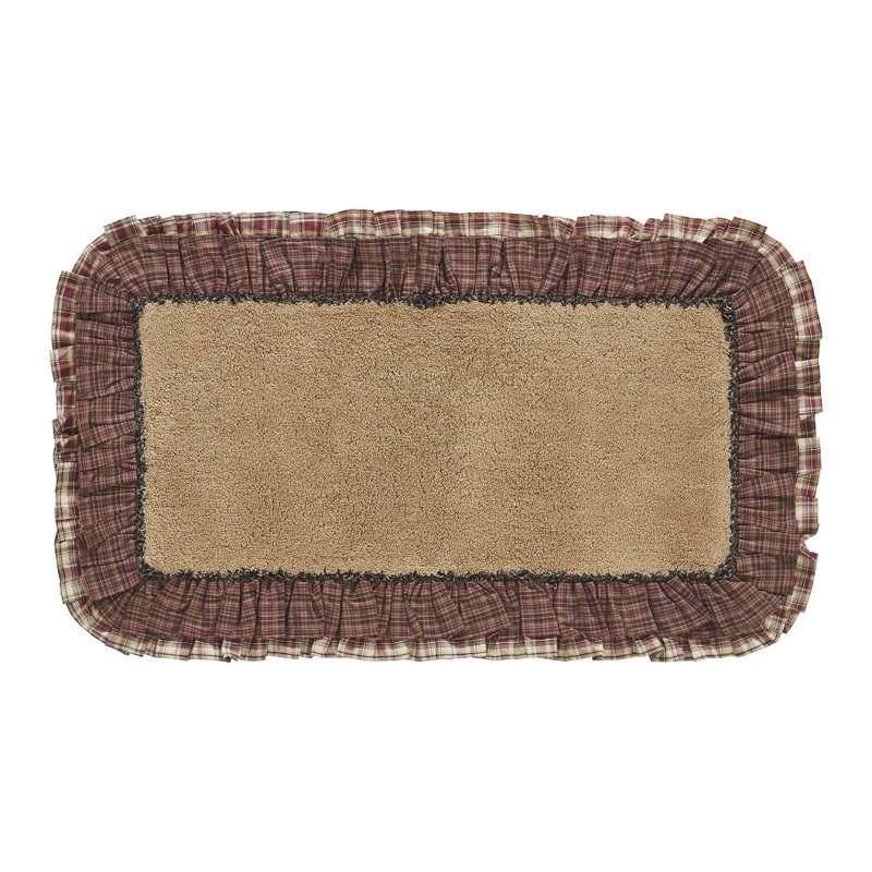Beckham 100% Cotton Non-Slip Bath Mat, 27" W x 48" L
