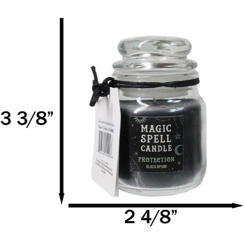Ensemble de 3 bougies rituelles noires Wicca
