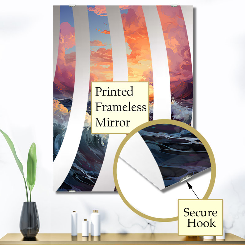 Grand miroir mural Dalayah, 40 po x 30 po