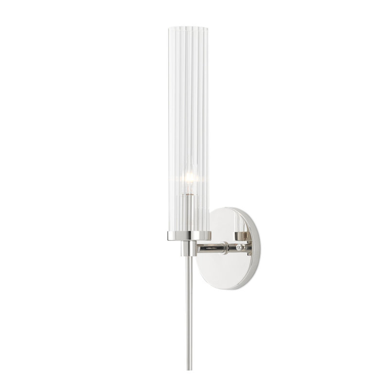 Bellings Armed Sconce, Polished Nickel