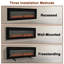 Aakifa Symple Stuff Black Electric Fireplace with 5000 BTU-119728372