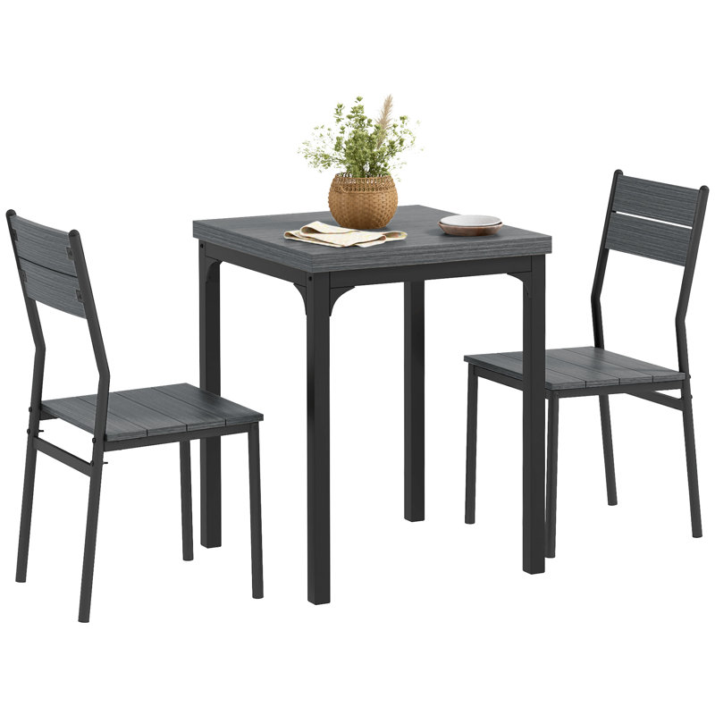 2 - Person Dining Set, Grey Wood Grain