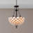 Lustre suspendu 3 lumières de style Tiffany Elyce